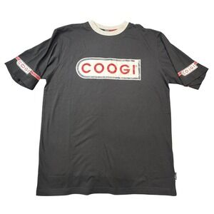 Vintage Y2K COOGI Australia Sport Black Short Sleeve T Shirt Size L NWOT